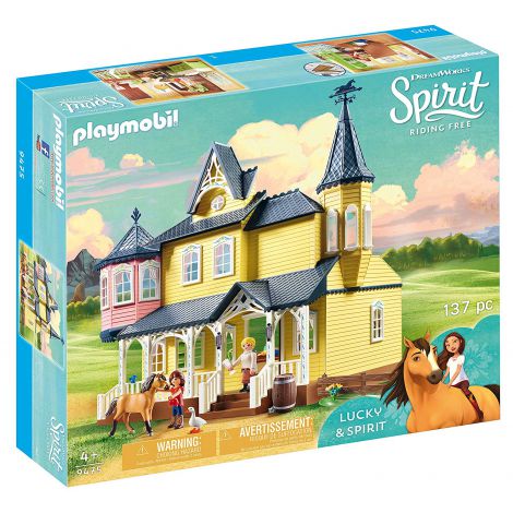 Casa lui Lucky si a calutului Spirit – Playmobil ookee.ro