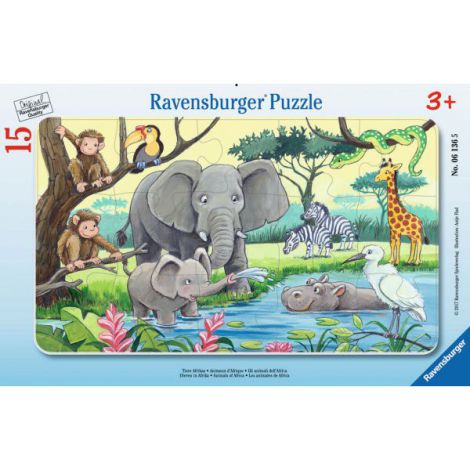 Puzzle animale din africa, 15 piese