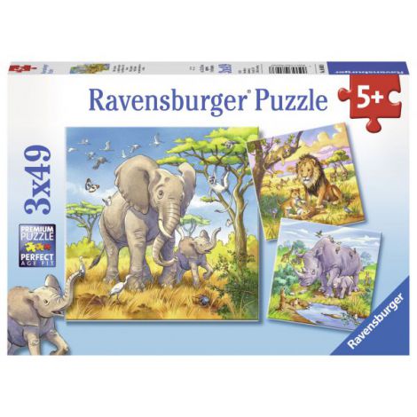 Puzzle animale, 3x49 piese