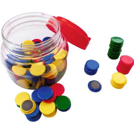 Set 120 de magneti colorati pentru tabla Moje Bambino