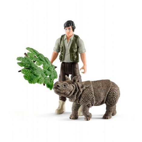 Figurina schleich ranger si rinocer
