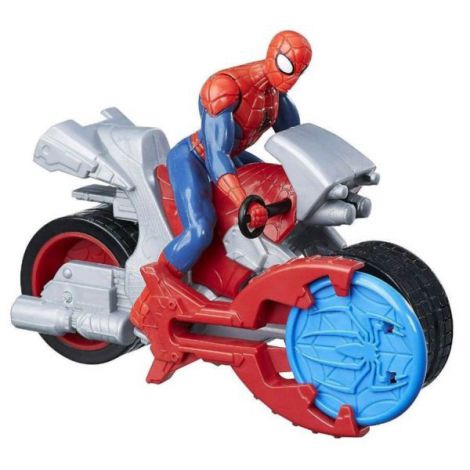 Hasbro spiderman figure car blast and go