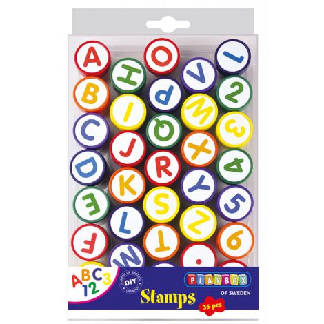 Set 35 Stampile Litere Si Numere - Playbox imagine