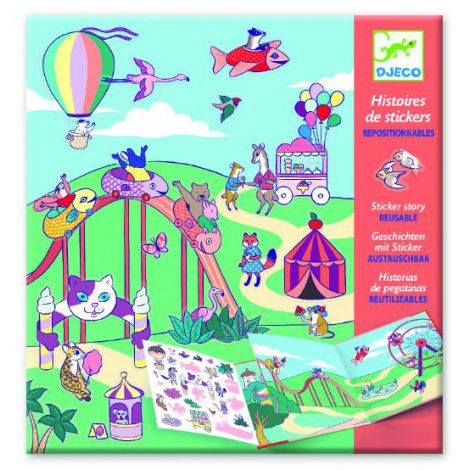 Planșe cu abțibilduri repoziționabile Djeco, Locul de joacă pentru copii Djeco imagine noua