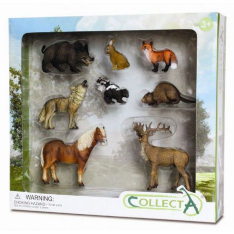 Set 8 figurine Animale din padure – Collecta Collecta imagine noua