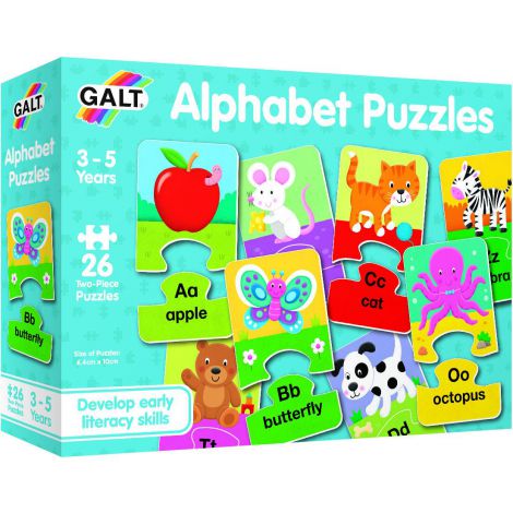 Set 26 de puzzle-uri alphabet (2 piese) Galt
