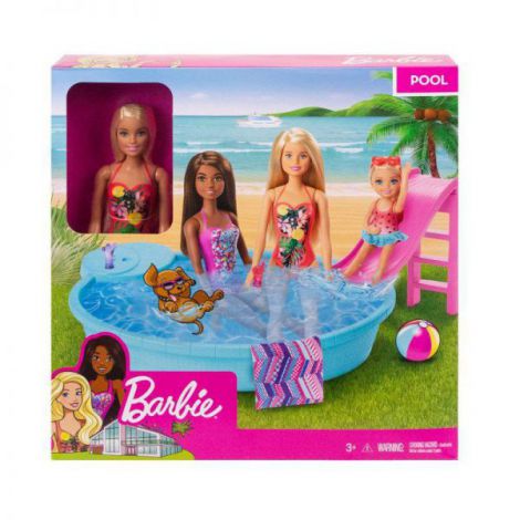Barbie Set Papusa Cu Piscina Mattel