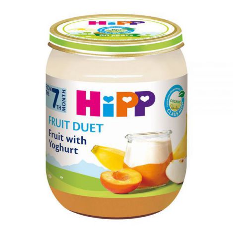Piure HiPP Fruit-Duet iaurt cu fructe 160g Hipp