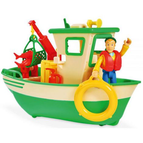 Barca Simba Fireman Sam Charlies Fishing Boat cu figurina ookee.ro