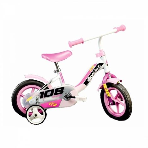 Bicicleta 108 fl cu maner pentru parinti – dino bikes-108 roz DINO BIKES imagine noua responsabilitatesociala.ro