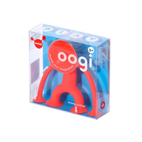 Oogi Junior (rosu) – Mini omuletul flexibil cu ventuze MOLUK