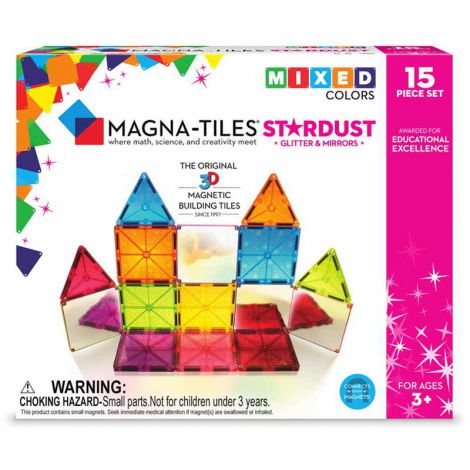 Magna-Tiles Stardust cu sclipici si oglinzi (15 piese) Magna Tiles