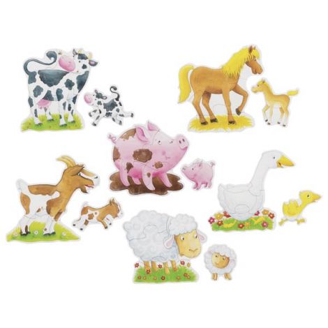 Primele mele puzzleuri cu Animale de la ferma Goki