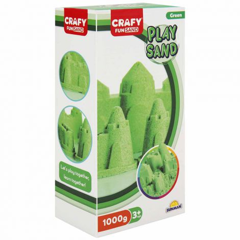 Nisip pentru modelaj Fun Sand 1000 gr culoare Verde CRAFY imagine noua