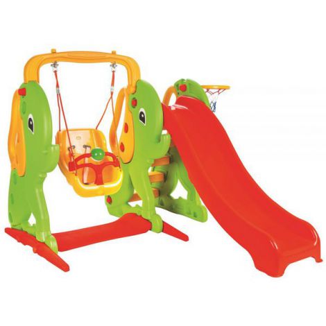 Centru de joaca Pilsan Elephant Slide and Swing Set ookee.ro imagine noua