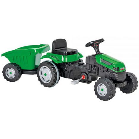Tractor cu pedale si remorca Pilsan Active with Trailer 07-316 green ookee.ro