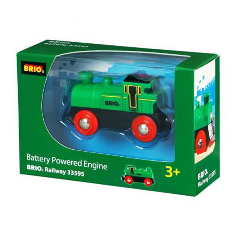Locomotiva mica verde cu baterii 33595