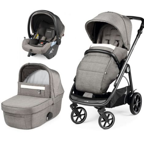 Carucior 3 in 1 Peg Perego Veloce, Lounge, 0 – 22 kg, City Grey, Gri / Alb ookee.ro