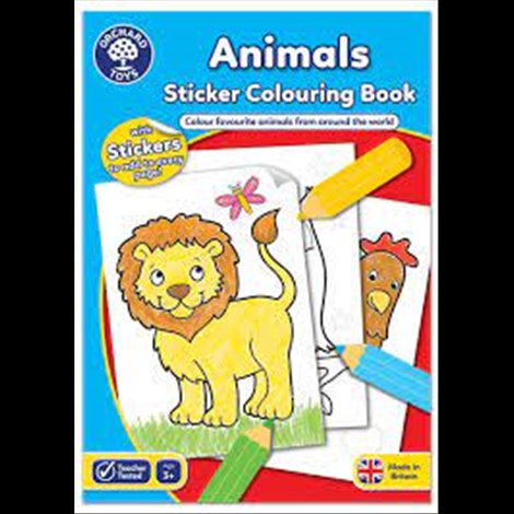 Carte de colorat cu activitati in limba engleza si abtibilduri Animale ANIMALS