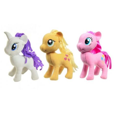 Set 3 jucarii din plus My Little Pony (Rarity, Apple Jack, Pinkie Pie), 13 cm