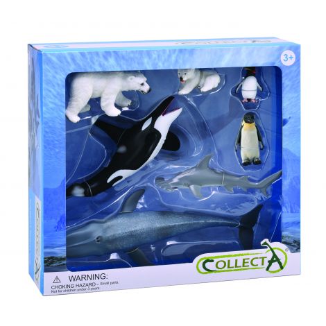 Set 7 figurine pictate manual Animale Antarctica Collecta