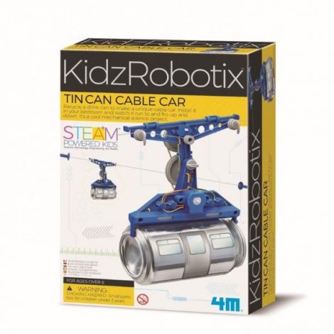 Kit constructie robot - Tin Can Cable Car, Kidz Robotix