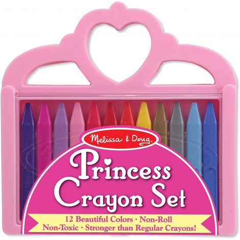 Set 12 Creioane Colorate Triunghiulare Princess Melissa & Doug 4155