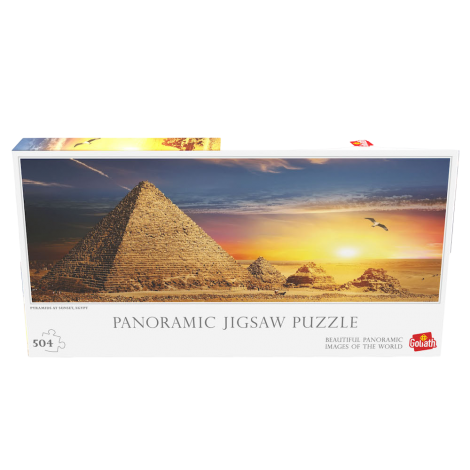 Puzzle Panoramic - Piramidele Egiptene la apus, 504 piese