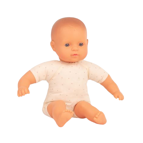 Papusa bebelus caucazian 32 cm cu corp moale