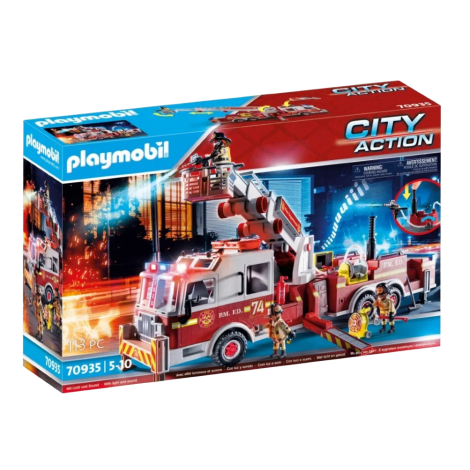 Playmobil - Masina De Pompieri Cu Scara Turn