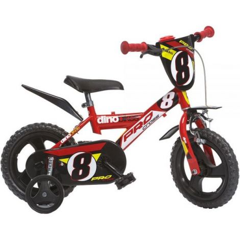 Bicicleta copii 12inch, pentru copii 3-5 ani, pro-cross rosu 123GLN-06-RE Dino Bikes