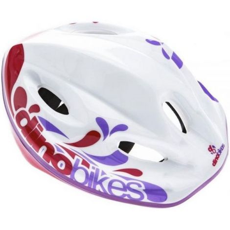 Casca de protectie dino bikes alb si roz CASCODAA 
