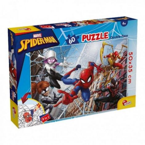Puzzle de colorat - aventurile lui spiderman (60 de piese)