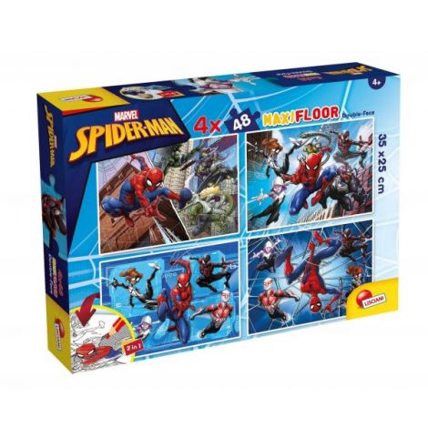 Puzzle de colorat maxi - spiderman (4 x 48 de piese)