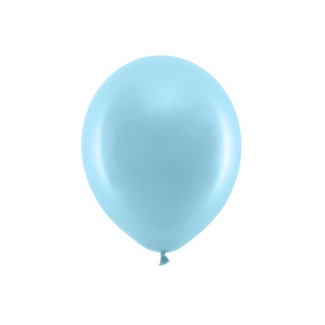 Baloane latex curcubeu pastel bleu 30 cm 100 buc
