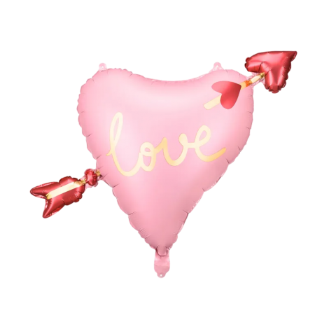 Balon folie inima roz love 66x48 cm