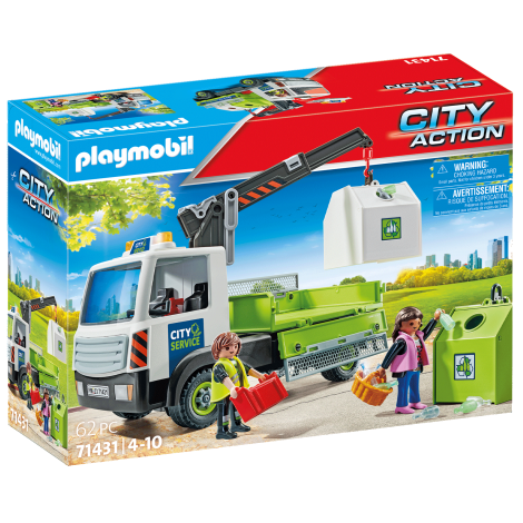 Playmobil - Camion De Reciclare Sticla Cu Container