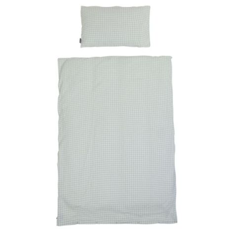 Husa pilota si fata de perna Childhome Jerse 100x140 cm Jerse Muselina Verde