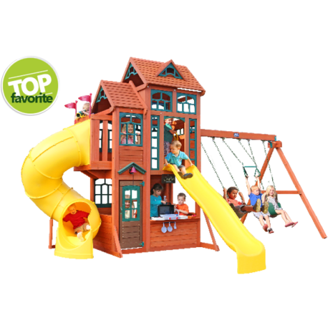 Complex de joaca din lemn Canyon Ridge Kidkraft