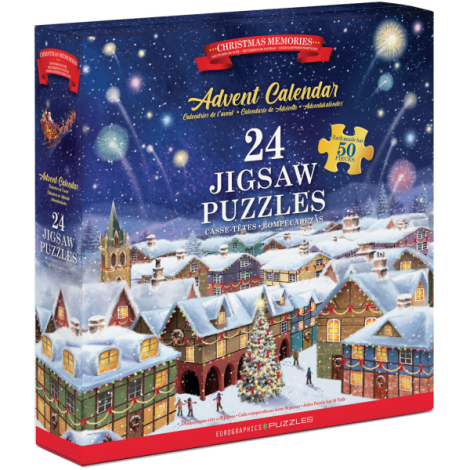 Calendar de Advent Amintiri de Craciun, 24 puzzle-uri, 50 piese