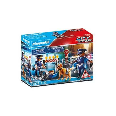 Playmobil - Jucarie de rol Blocajul rutier al politiei