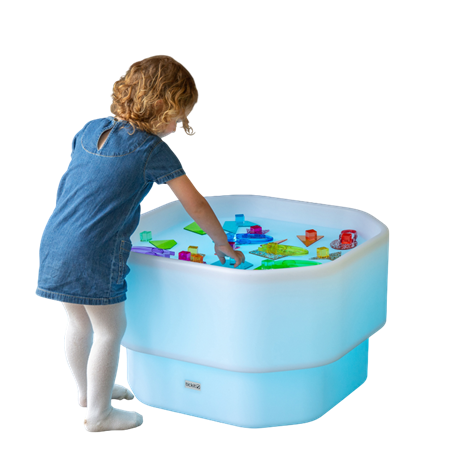 Masa luminoasa Discovery Glow Mini Tuff, pentru activitati educative senzoriale
