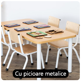 Mese cu picioare metalice pentru gradinite si scoli