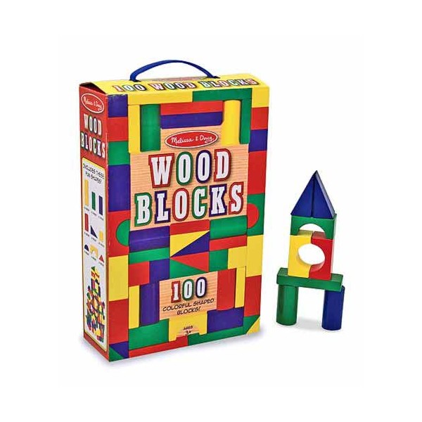 Cuburi din lemn colorate 100