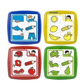 Set de 4 puzzle educative – Miniland educative imagine noua responsabilitatesociala.ro