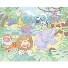 Tapet pentru Copii Baby Jungle Safari