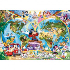 Puzzle harta lumii disney 1000 piese