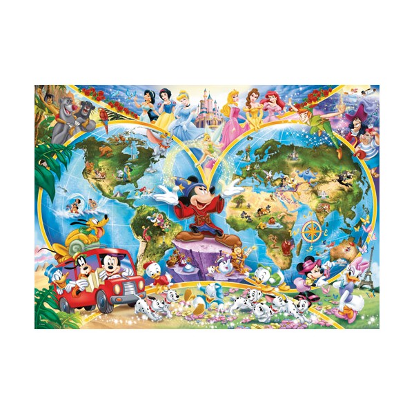 Puzzle harta lumii disney 1000 piese