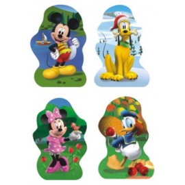 Puzzle 4 in 1 - clubul lui mickey mouse (54 piese)