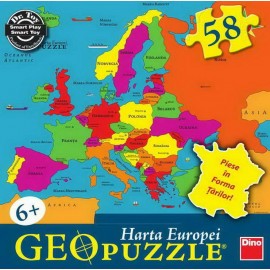 Puzzle geografic - harta europei (58 piese)